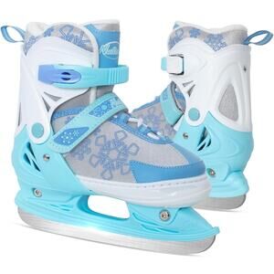 Adjustable Ice Skates Big Kids Size 5Y-8Y Lace Skates Soft Padding & Reinforced